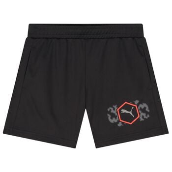 Boys Black Logo Shorts