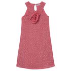 Girls Pink Flower Dress, 1, hi-res