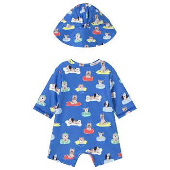 Baby Boys Blue Sunsuit Set