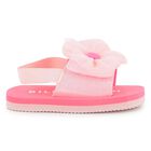 Girls Pink Flower Sandals, 1, hi-res