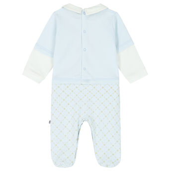 Blue Logo Babygrow