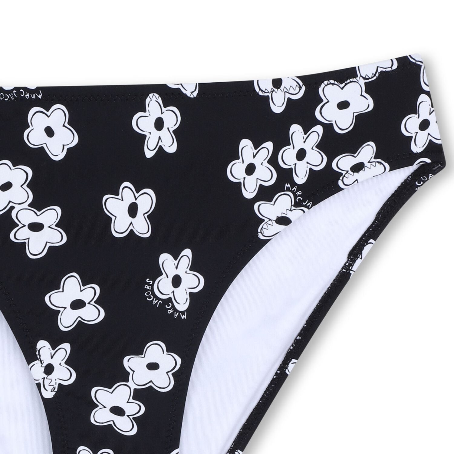 بكيني بطبعة الزهور باللون الأسود للبنات, 1, hi-res