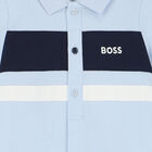 Baby Boys Blue Logo Polo Romper, 3, hi-res