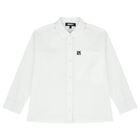 White Embroidered Logo Shirt, 1, hi-res