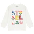 Girls White Logo Sweatshirt, 1, hi-res