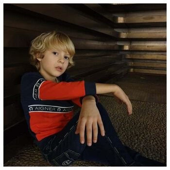 Boys Blue Denim Logo Jeans