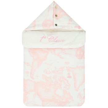 Pink & Ivory Geo Map Baby Nest
