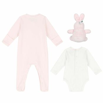 Baby Girls White & Pink Gift Set