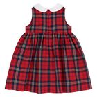 Younger Girls Red & Navy Blue Tartan Dress, 1, hi-res