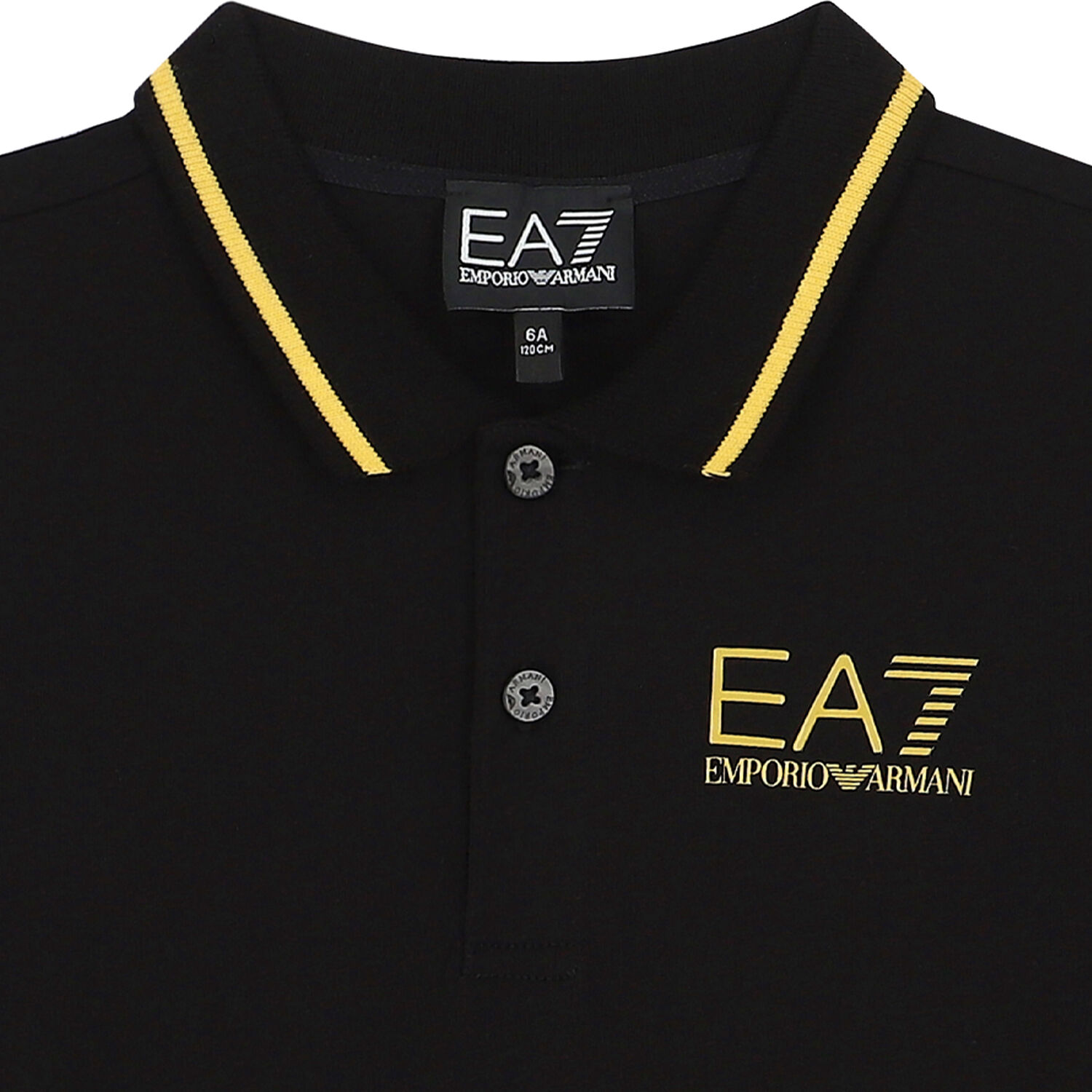 قميص بولو بالشعار باللون الاسود للاولاد , 3, hi-res