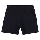 Younger Boys Green & Navy Logo Shorts Set, 1, hi-res