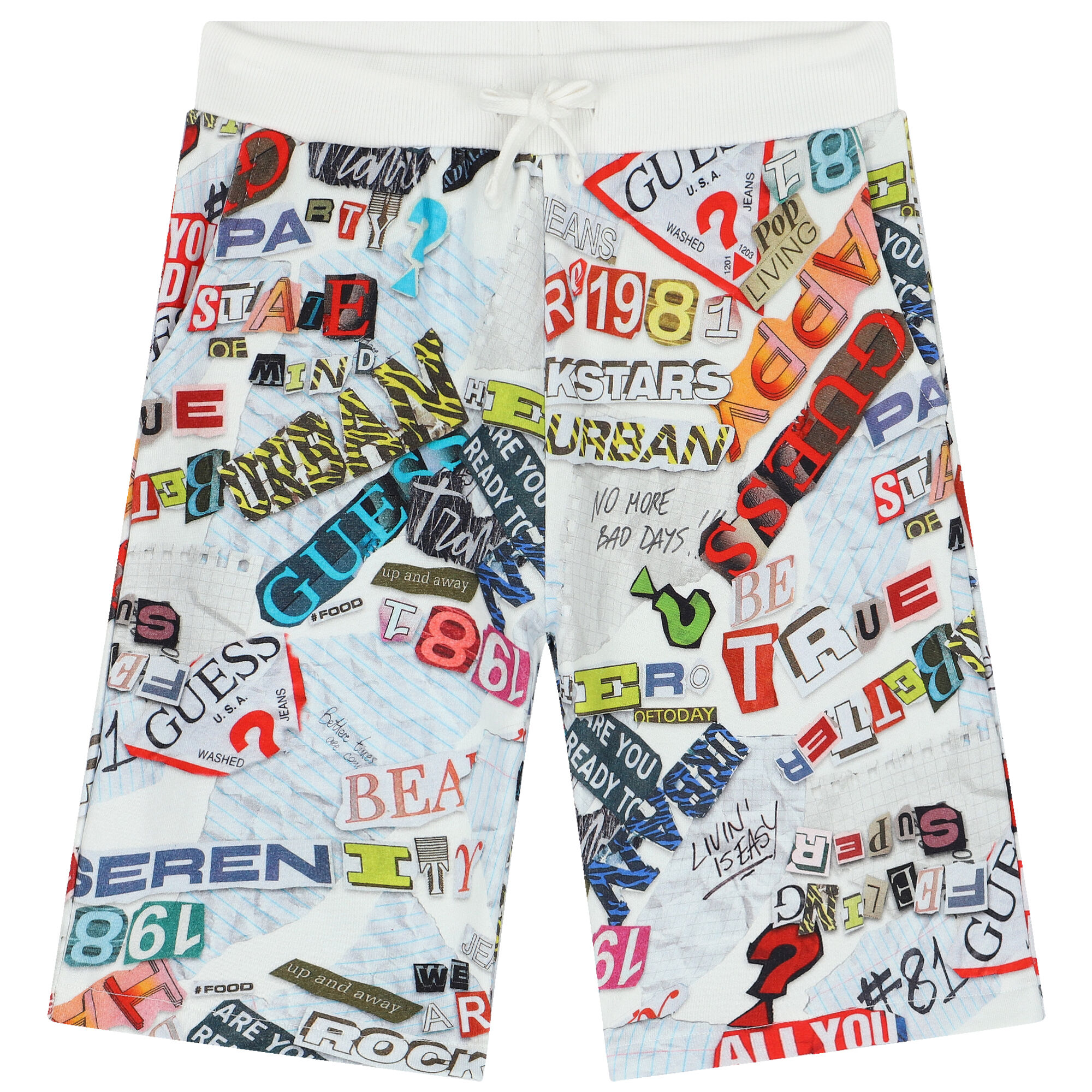 Guess white shorts 2025