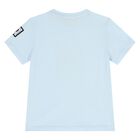 طقم شورت باللون أزرق بشعار للأولاد , 1, hi-res