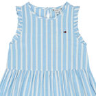 Girls Blue Logo Dress, 1, hi-res