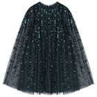 فستان للبنات مزين بالترتر والنجوم باللون الازرق , 2, hi-res