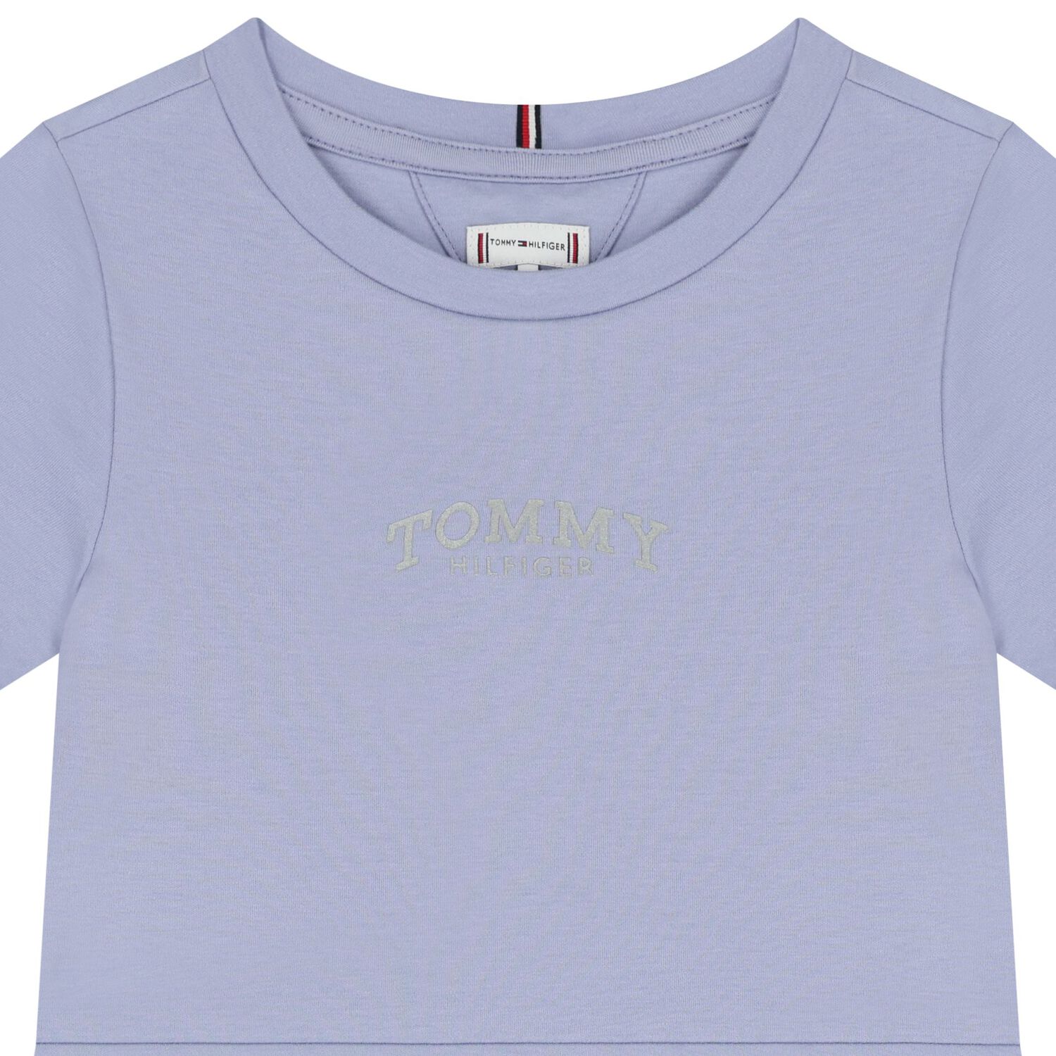 فستان بنات بالشعار باللون الازرق , 2, hi-res