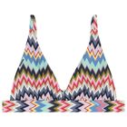 Girls Multi-Coloured Zigzag Print Bikini, 1, hi-res