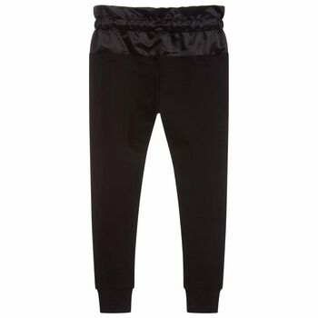 Girls Black Logo Trousers