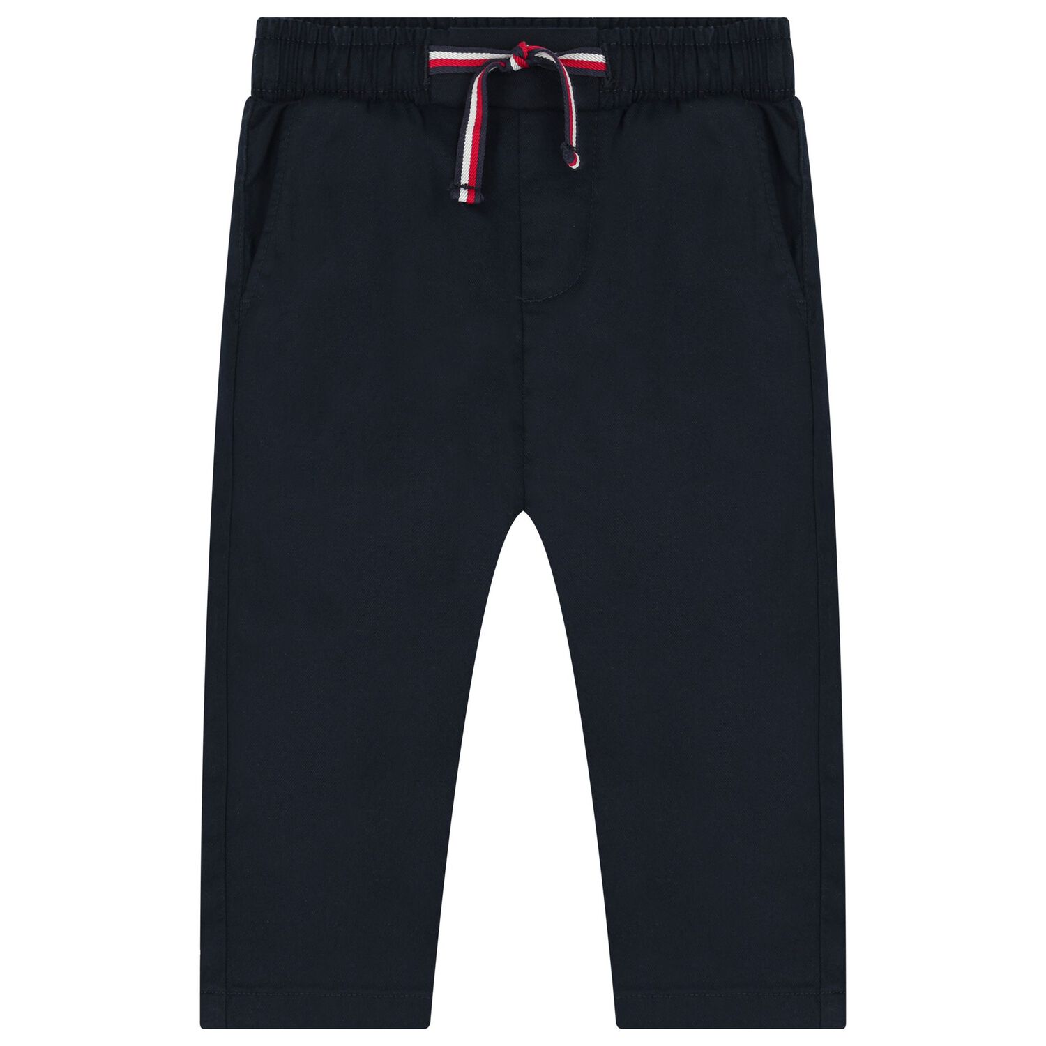Younger Boys White & Navy Logo Trousers Set, 1, hi-res image number null