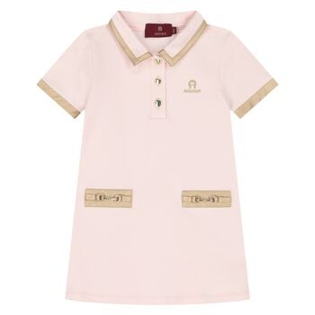 Younger Girls Pink Logo Dress