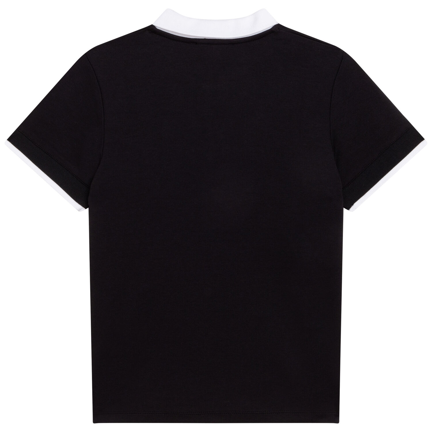 Boys Black & White Logo Polo Shirt, 2, hi-res