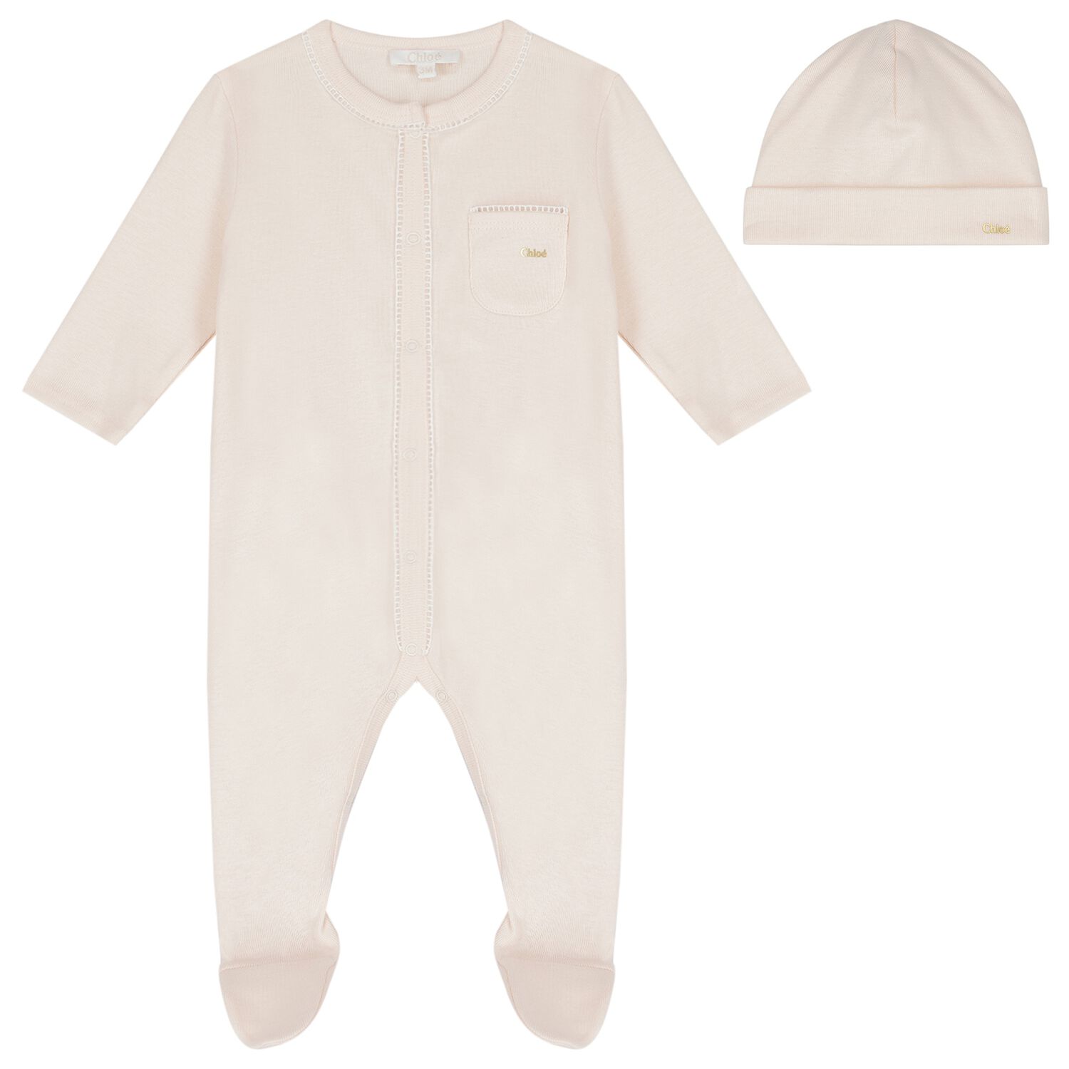 طقم بنات هدايا أفرول بالشعار باللون الوردي, 1, hi-res