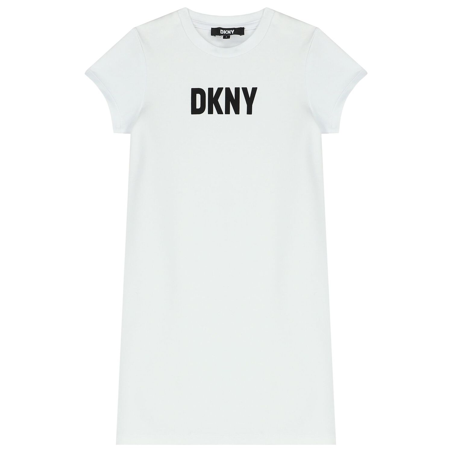 Girls Green & White Logo Dress, 1, hi-res