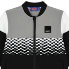 توب أولاد هودي بسحاب بالشعار باللون الأسود والرمادي, 1, hi-res