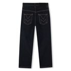 Girls Blue Jewel Denim Jeans, 1, hi-res