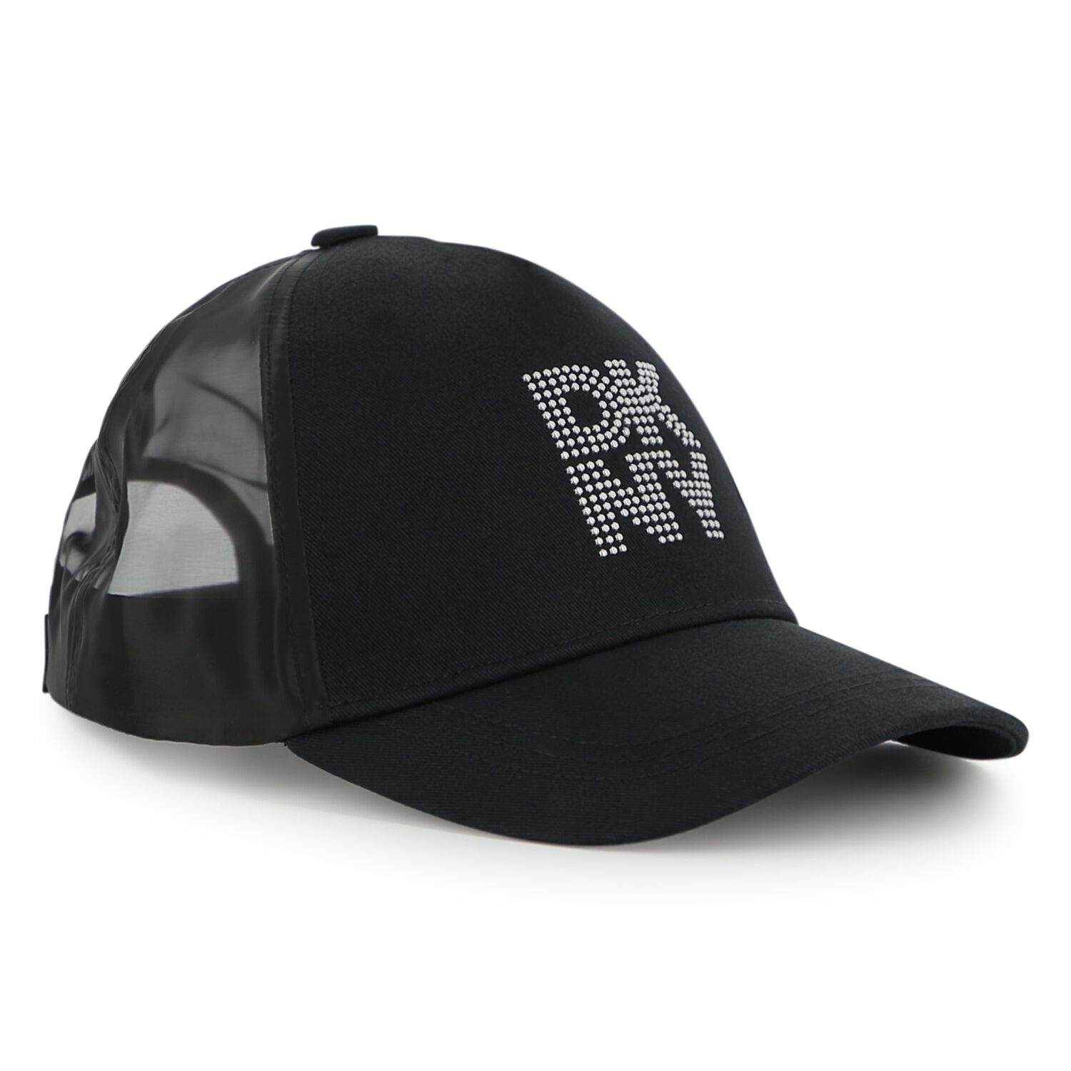 Girls Black Logo Cap, 1, hi-res