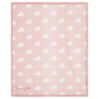 Baby Girls Pink Clouds Faux Fur Blanket, 1, hi-res