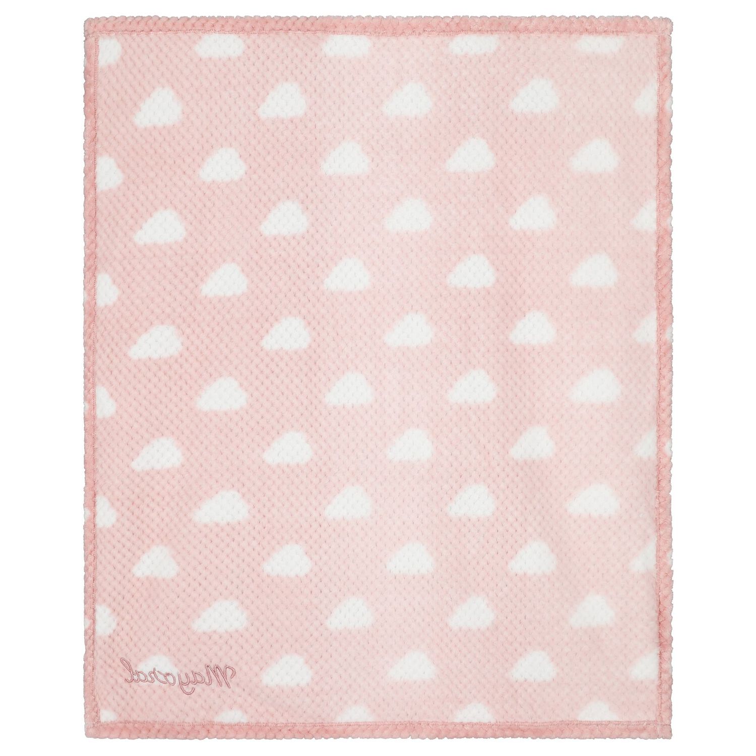 Baby Girls Pink Clouds Faux Fur Blanket, 1, hi-res