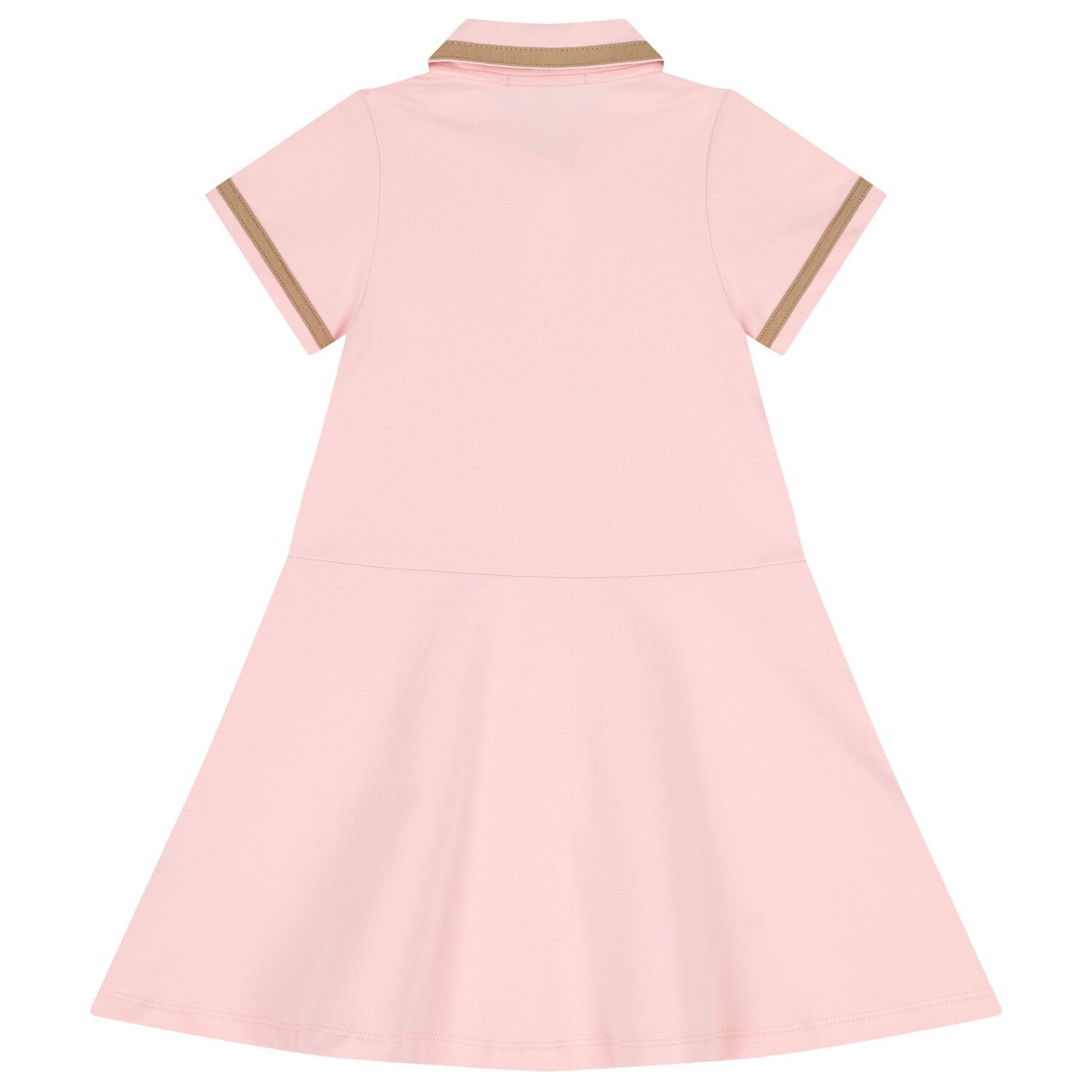 Girls Pink & Beige Polo Dress, 1, hi-res
