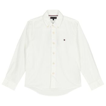 Boys White Logo Shirt