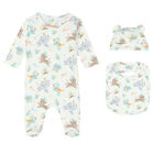 White Animals Babygrow Set, 1, hi-res