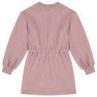 فستان بنات بالشعار مزين باللون الوردى , 2, hi-res