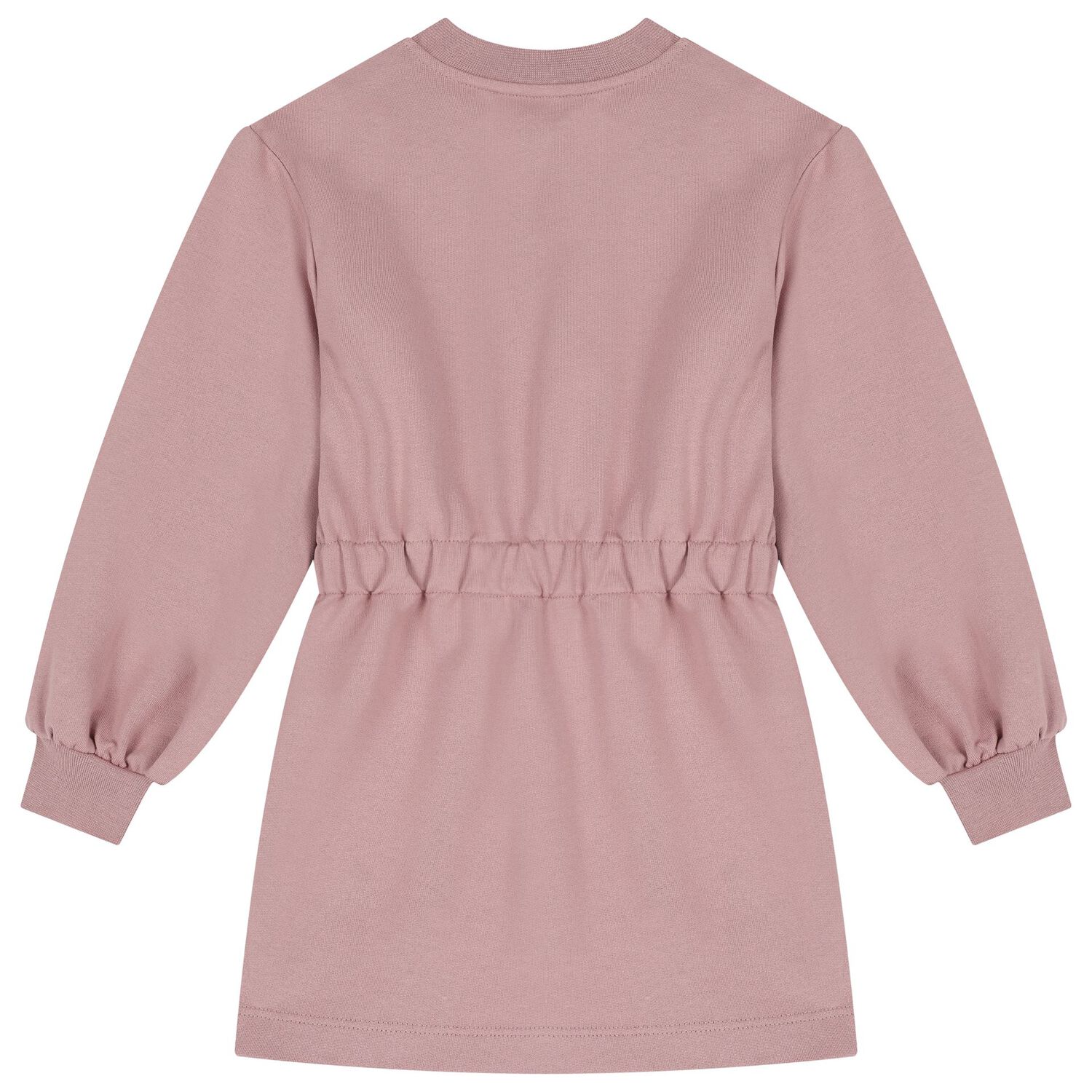 فستان بنات بالشعار مزين باللون الوردى , 2, hi-res