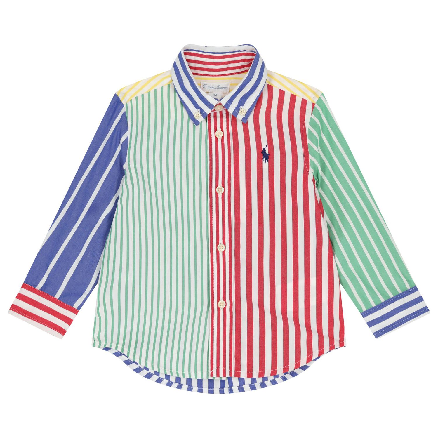 Baby Boys Multi-Coloured Striped Shirt , 1, hi-res