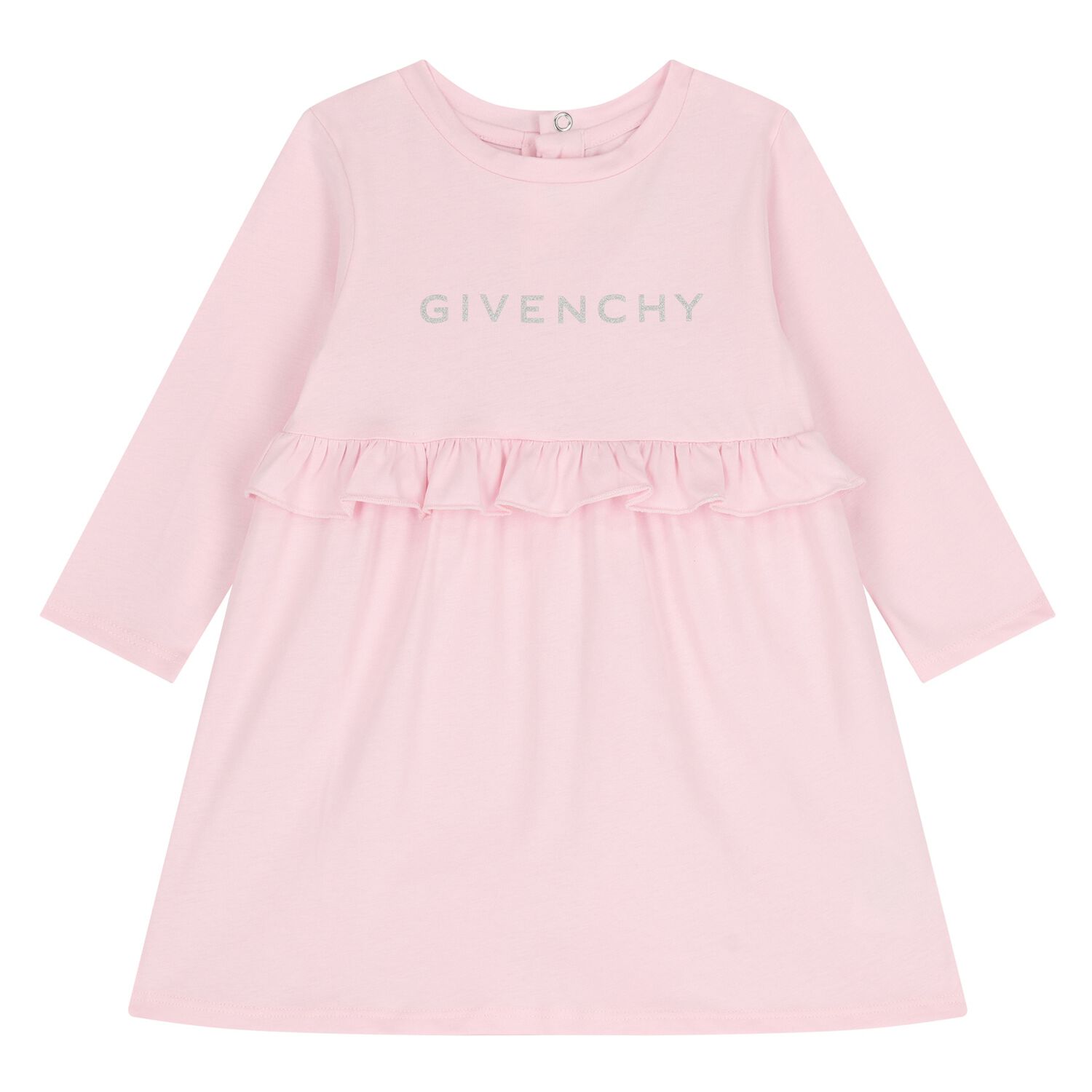 Younger Girls Pink Logo Dress, 1, hi-res