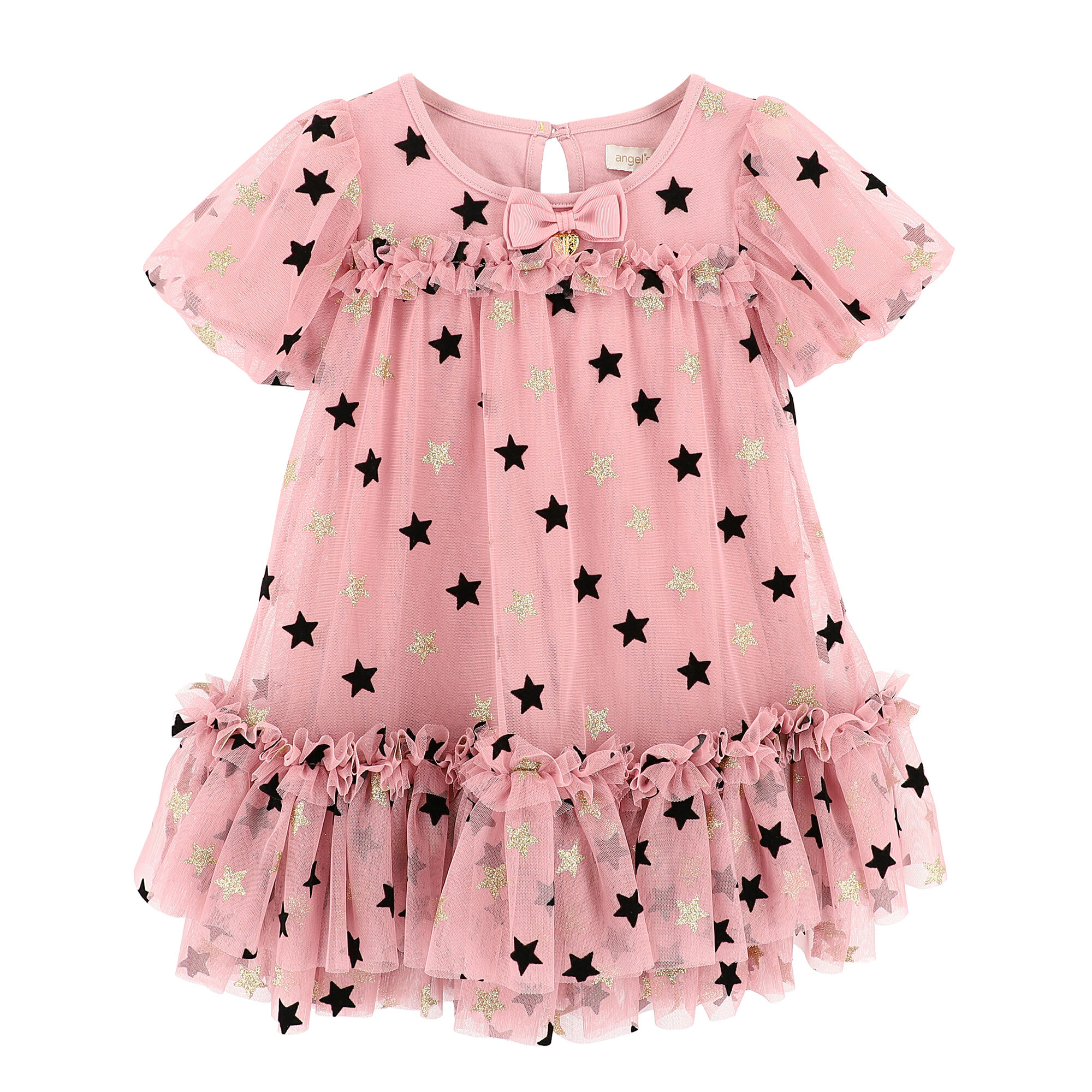 Pink dress with gold stars new arrivals