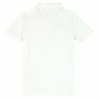 Boys White Logo Polo Shirt, 1, hi-res