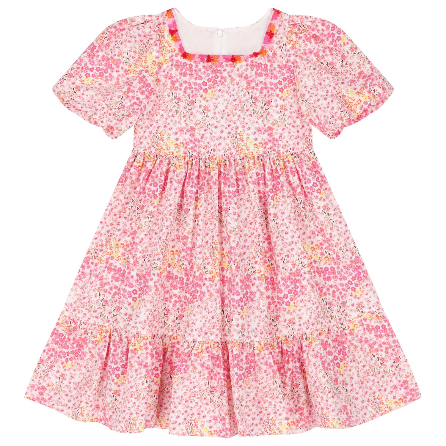 Girls Pink Floral Dress, 1, hi-res image number null