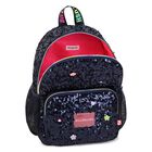 Girls Navy Blue Embellished Backpack ( 35cm ), 1, hi-res