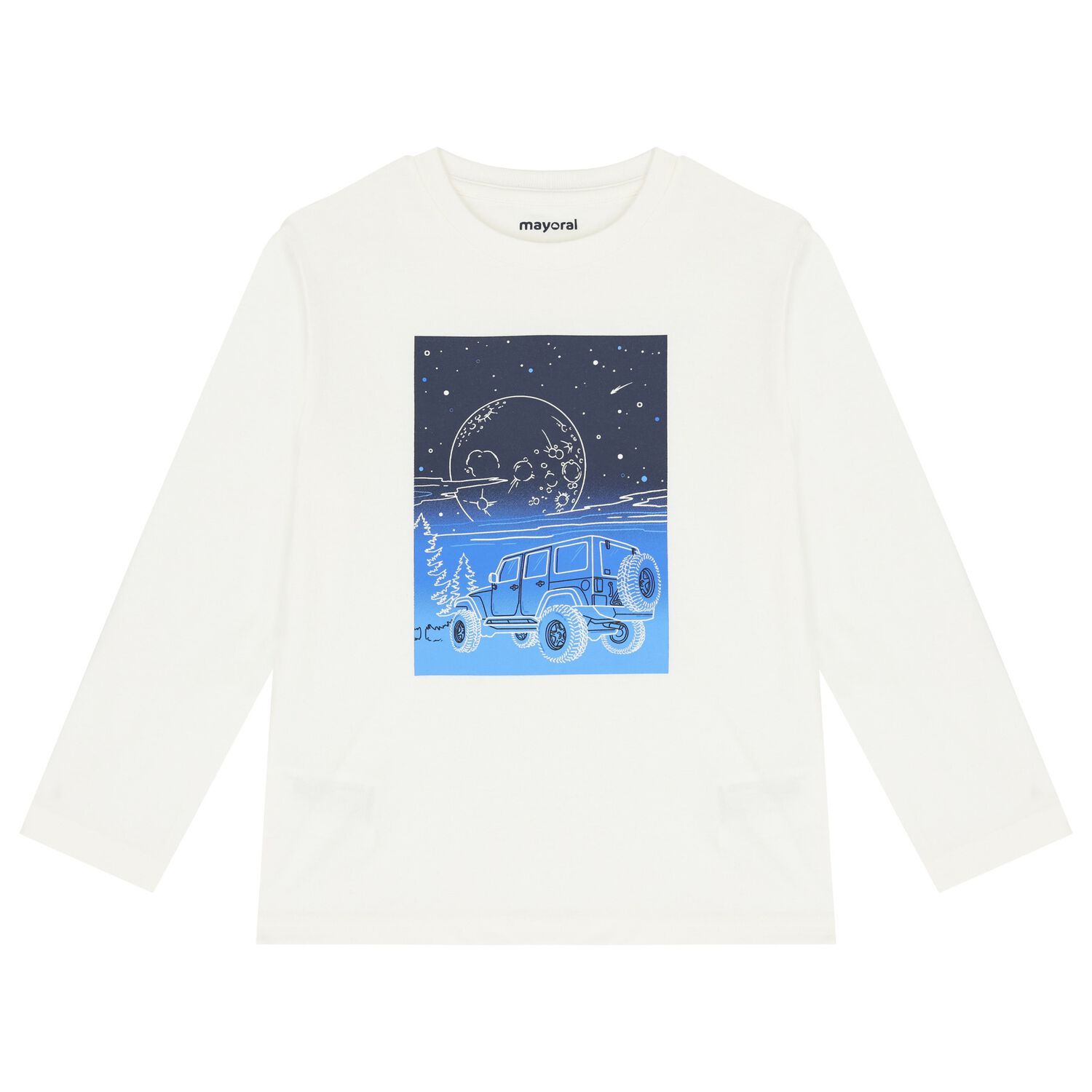 Boys Ivory Glow in the Dark Long Sleeve Top, 2, hi-res image number null