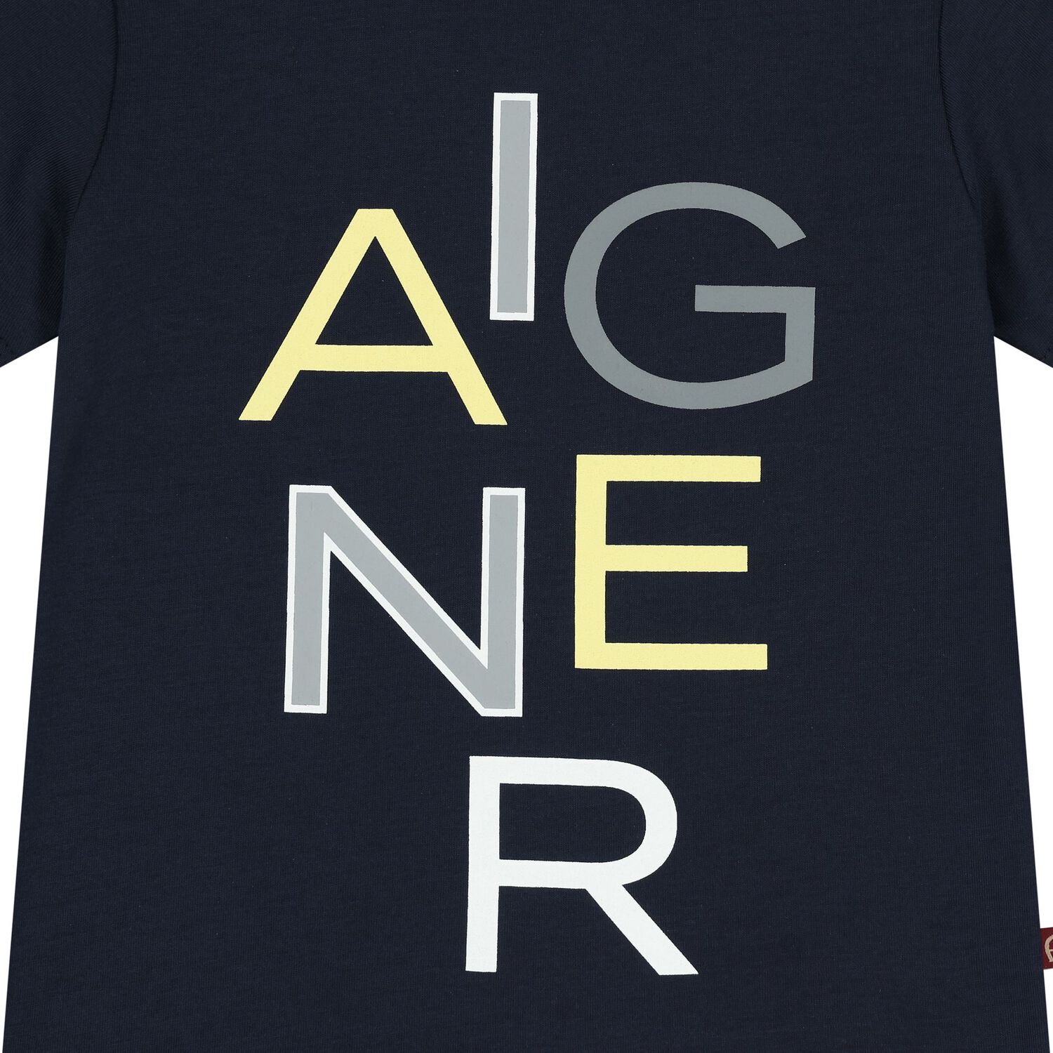 Younger Boys Navy Blue Logo T-Shirt, 2, hi-res image number null