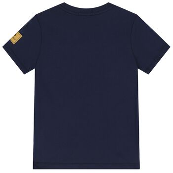 Boys Navy Blue Logo T-Shirt