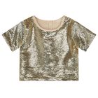 Girls Gold Sequins Top, 1, hi-res
