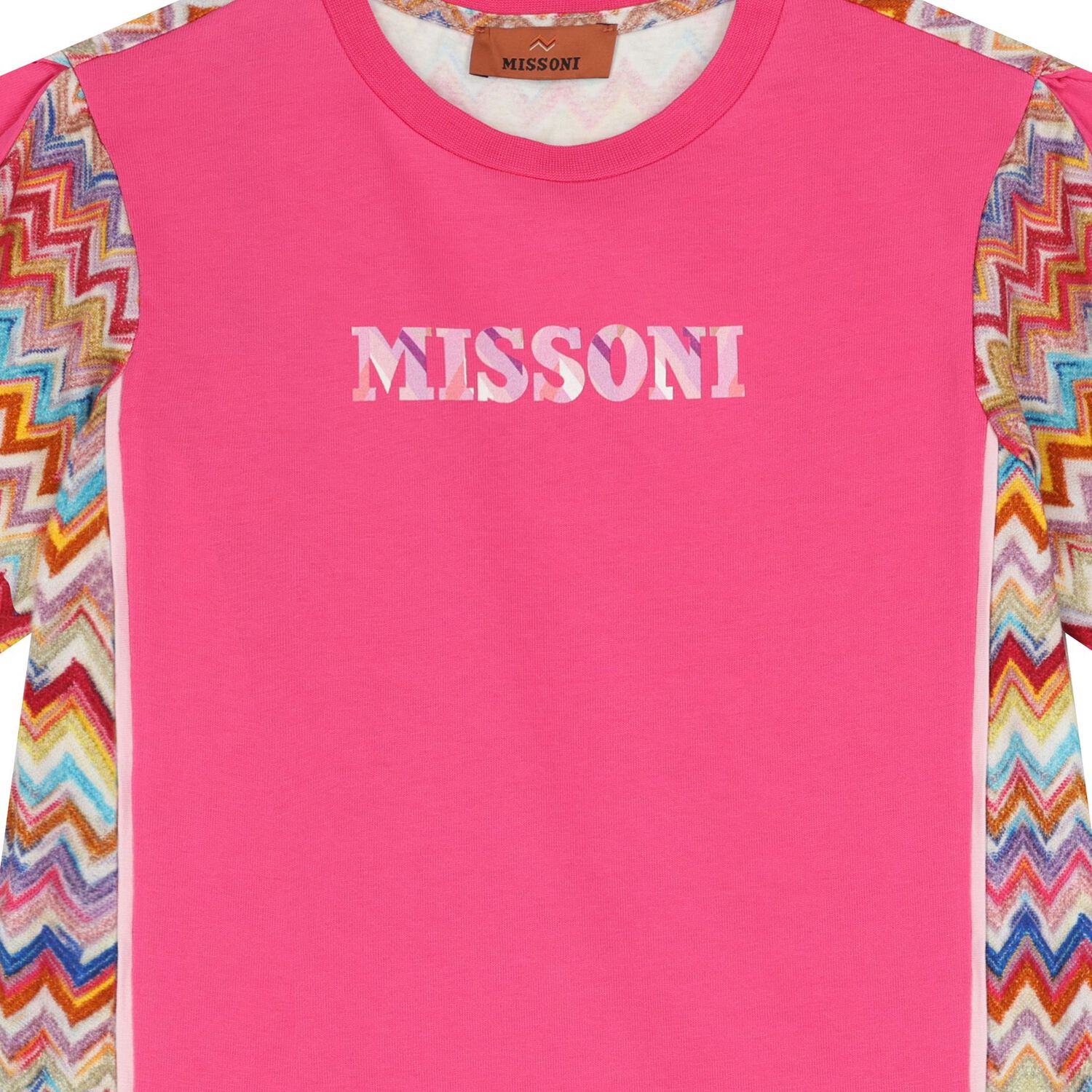 فستان زيجزاج باللون الوردي للبنات , 2, hi-res