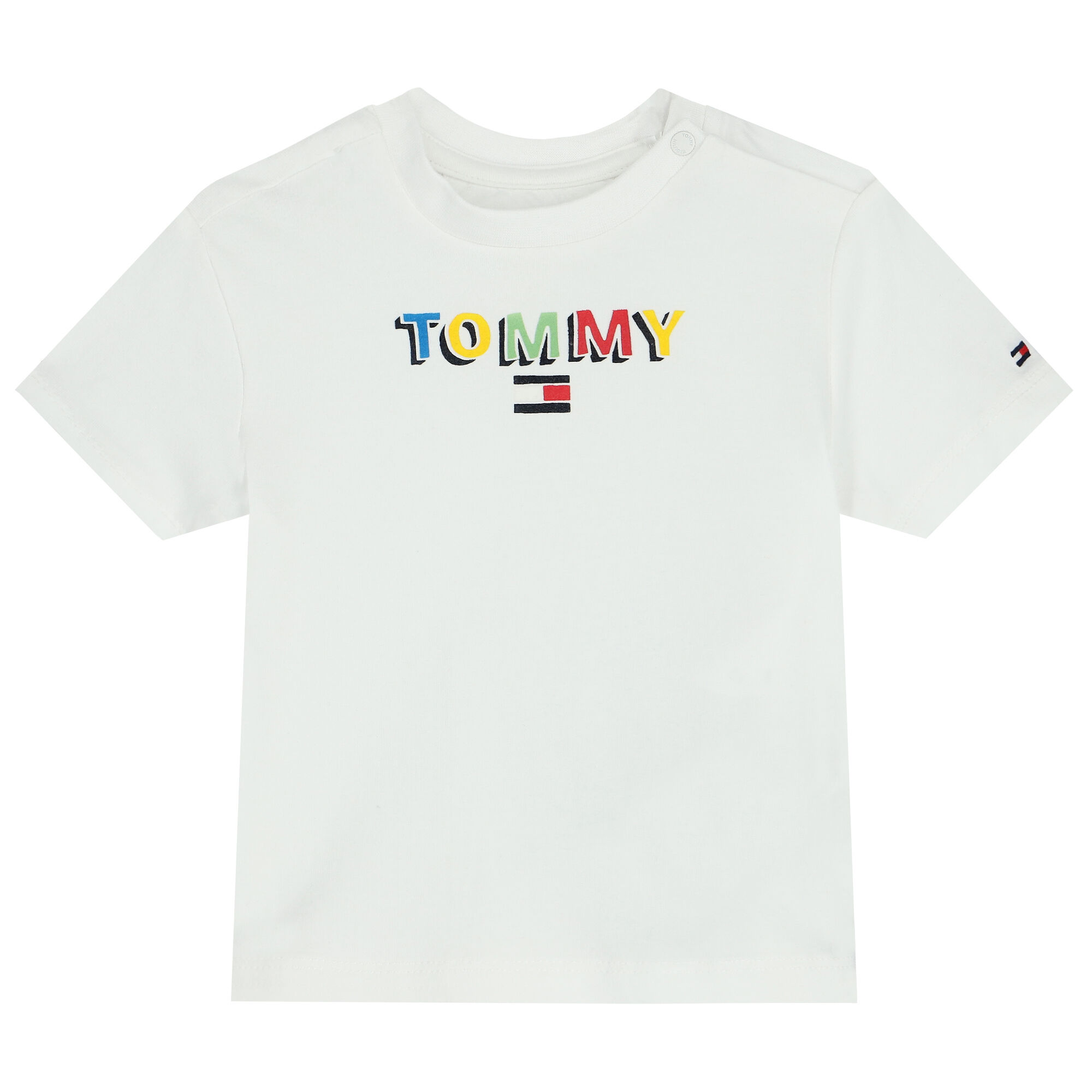Tommy Hilfiger Baby Boys White Logo T Shirt Junior Couture UAE