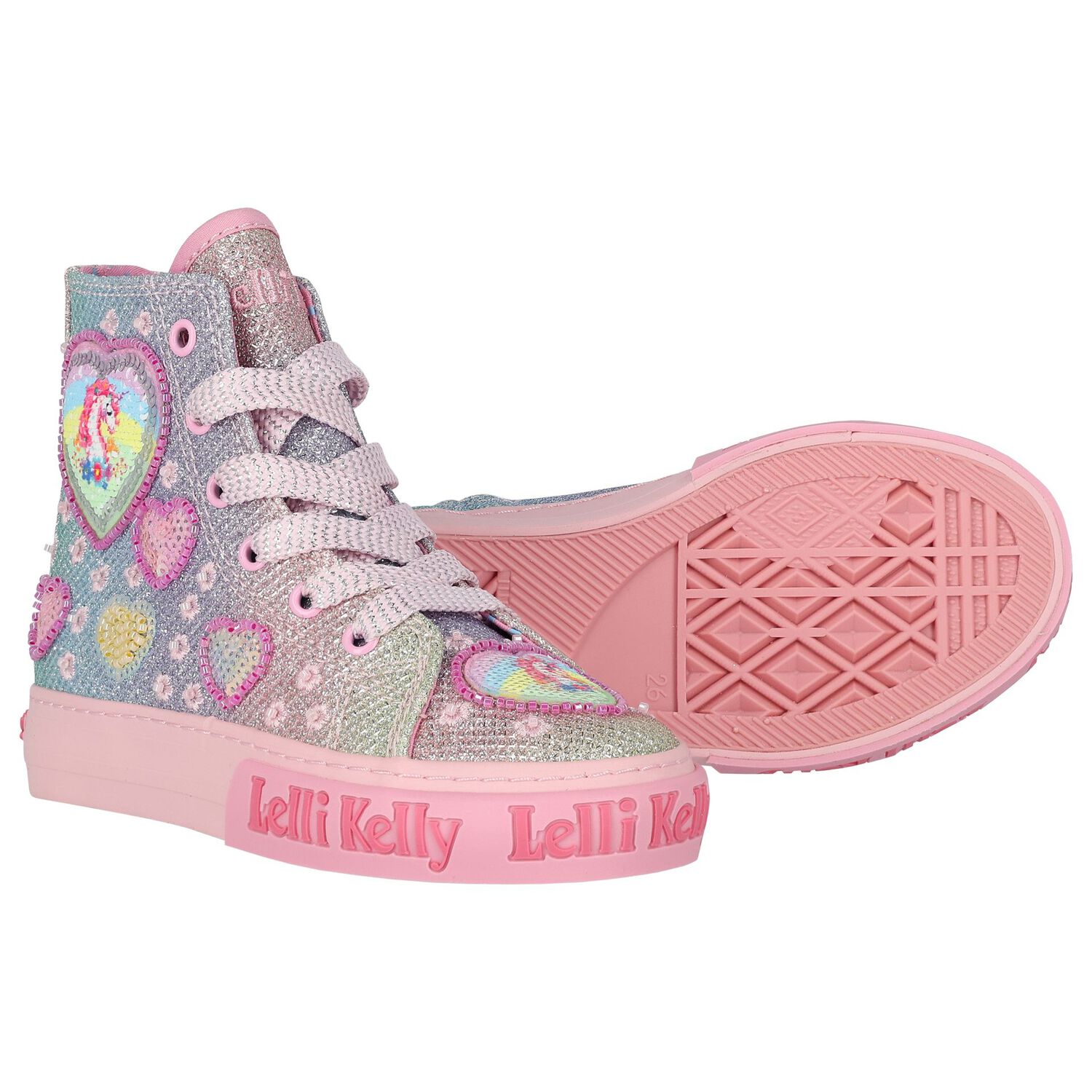 Girls Multi-Colored UnicornTrainers, 1, hi-res